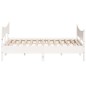vidaXL Estructura cama cabecero madera maciza pino blanco 180x200 cm vidaXL Estructura cama cabecero madera maciza pino blanco 180x200 cm