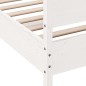 vidaXL Estructura cama cabecero madera maciza pino blanco 180x200 cm vidaXL Estructura cama cabecero madera maciza pino blanco 180x200 cm
