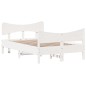 vidaXL Estructura de cama con cabecero madera pino blanco 120x190 cm vidaXL Estructura de cama con cabecero madera pino blanco 120x190 cm