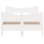 vidaXL Estructura de cama con cabecero madera pino blanco 120x190 cm vidaXL Estructura de cama con cabecero madera pino blanco 120x190 cm
