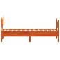 vidaXL Estructura cama con cabecero madera pino marrón cera 90x200 cm vidaXL Estructura cama con cabecero madera pino marrón cera 90x200 cm
