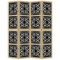 vidaXL Biombo separador 4 paneles madera maciza Paulownia marrón negro vidaXL Biombo separador 4 paneles madera maciza Paulownia marrón negro