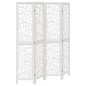 vidaXL Biombo separador de 4 paneles madera maciza Paulownia blanco vidaXL Biombo separador de 4 paneles madera maciza Paulownia blanco