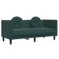 vidaXL Sofá con cojines 2 plazas terciopelo verde oscuro vidaXL Sofá con cojines 2 plazas terciopelo verde oscuro