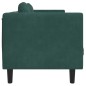 vidaXL Sofá con cojines 2 plazas terciopelo verde oscuro vidaXL Sofá con cojines 2 plazas terciopelo verde oscuro