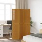 vidaXL Biombo separador de 3 paneles madera maciza paulownia marrón vidaXL Biombo separador de 3 paneles madera maciza paulownia marrón