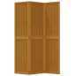 vidaXL Biombo separador de 3 paneles madera maciza paulownia marrón vidaXL Biombo separador de 3 paneles madera maciza paulownia marrón
