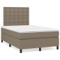 vidaXL Cama box spring con colchón y LED tela gris taupe 120x190 cm vidaXL Cama box spring con colchón y LED tela gris taupe 120x190 cm