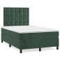 vidaXL Cama box spring colchón y LED terciopelo verde oscuro 120x190cm vidaXL Cama box spring colchón y LED terciopelo verde oscuro 120x190cm