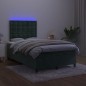 vidaXL Cama box spring colchón y LED terciopelo verde oscuro 120x190cm vidaXL Cama box spring colchón y LED terciopelo verde oscuro 120x190cm