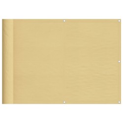 vidaXL Pantalla de balcón 100% poliéster Oxford color arena 75x1000 cm