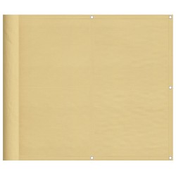 vidaXL Pantalla de balcón 100% poliéster Oxford color arena 90x600 cm