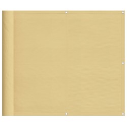 vidaXL Pantalla de balcón 100% poliéster Oxford color arena 90x800 cm