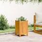 vidaXL Jardinera con forro madera maciza de acacia 31x31x50 cm vidaXL Jardinera con forro madera maciza de acacia 31x31x50 cm
