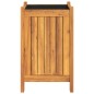 vidaXL Jardinera con forro madera maciza de acacia 31x31x50 cm vidaXL Jardinera con forro madera maciza de acacia 31x31x50 cm