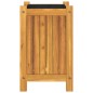vidaXL Jardinera con forro madera maciza de acacia 31x31x50 cm vidaXL Jardinera con forro madera maciza de acacia 31x31x50 cm