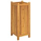 vidaXL Jardinera con forro madera maciza de acacia 31x31x75 cm vidaXL Jardinera con forro madera maciza de acacia 31x31x75 cm