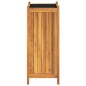 vidaXL Jardinera con forro madera maciza de acacia 31x31x75 cm vidaXL Jardinera con forro madera maciza de acacia 31x31x75 cm