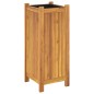 vidaXL Jardinera con forro madera maciza de acacia 31x31x75 cm vidaXL Jardinera con forro madera maciza de acacia 31x31x75 cm