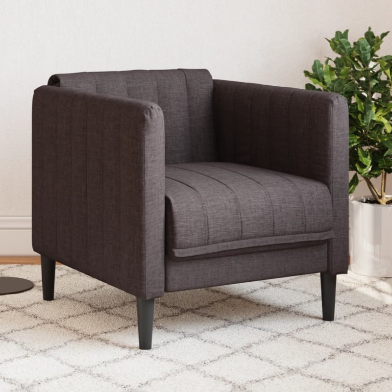 vidaXL Sillón de tela marrón oscuro vidaXL Sillón de tela marrón oscuro