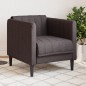 vidaXL Sillón de tela marrón oscuro vidaXL Sillón de tela marrón oscuro