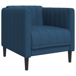 vidaXL Sillón de tela azul