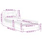 vidaXL Cama con colchón cuero sintético blanco 90x190 cm