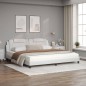 vidaXL Cama con colchón cuero sintético blanco 200x200 cm