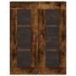vidaXL Aparador alto madera contrachapada roble ahumado 69,5x34x180 cm