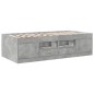 vidaXL Tumbona con cajones madera ingeniería gris hormigón 90x200 cm vidaXL Tumbona con cajones madera ingeniería gris hormigón 90x200 cm