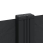 vidaXL Toldo lateral retráctil negro 140x600 cm vidaXL Toldo lateral retráctil negro 140x600 cm