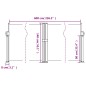 vidaXL Toldo lateral retráctil negro 140x600 cm vidaXL Toldo lateral retráctil negro 140x600 cm