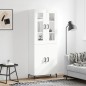 vidaXL Aparador alto madera contrachapada blanco 69,5x34x180 cm vidaXL Aparador alto madera contrachapada blanco 69,5x34x180 cm