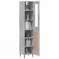 vidaXL Aparador de madera contrachapada gris hormigón 34,5x34x180 cm vidaXL Aparador de madera contrachapada gris hormigón 34,5x34x180 cm
