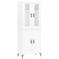 vidaXL Aparador alto madera contrachapada blanco 69,5x34x180 cm vidaXL Aparador alto madera contrachapada blanco 69,5x34x180 cm