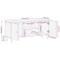 vidaXL Mueble de TV madera maciza de mango 105x33x46 cm