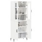 vidaXL Aparador alto madera contrachapada blanco 69,5x34x180 cm vidaXL Aparador alto madera contrachapada blanco 69,5x34x180 cm