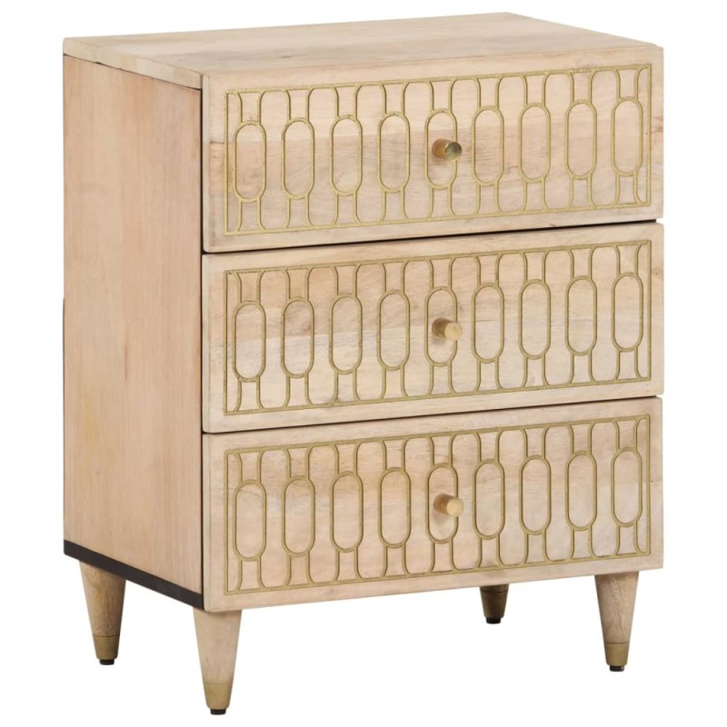 vidaXL Mesita de noche madera maciza de mango 50x33x60 cm vidaXL Mesita de noche madera maciza de mango 50x33x60 cm