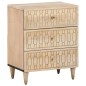 vidaXL Mesita de noche madera maciza de mango 50x33x60 cm vidaXL Mesita de noche madera maciza de mango 50x33x60 cm