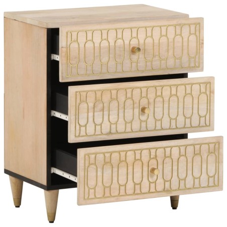 vidaXL Mesita de noche madera maciza de mango 50x33x60 cm