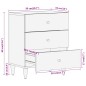 vidaXL Mesita de noche madera maciza de mango 50x33x60 cm vidaXL Mesita de noche madera maciza de mango 50x33x60 cm