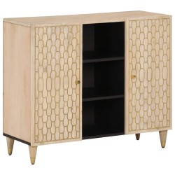vidaXL Armario auxiliar madera maciza de mango 90x33x75 cm