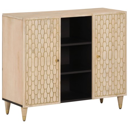 vidaXL Armario auxiliar madera maciza de mango 90x33x75 cm