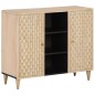 vidaXL Armario auxiliar madera maciza de mango 90x33x75 cm