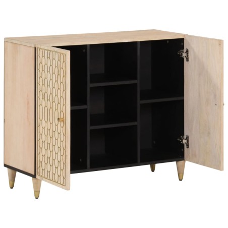 vidaXL Armario auxiliar madera maciza de mango 90x33x75 cm