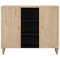 vidaXL Armario auxiliar madera maciza de mango 90x33x75 cm