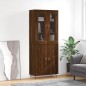 vidaXL Aparador alto madera contrachapada marrón roble 69,5x34x180 cm