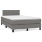 vidaXL Cama box spring con colchón y LED tela marrón oscuro 120x190 cm vidaXL Cama box spring con colchón y LED tela marrón oscuro 120x190 cm