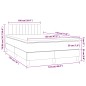 vidaXL Cama box spring con colchón y LED tela marrón oscuro 120x190 cm vidaXL Cama box spring con colchón y LED tela marrón oscuro 120x190 cm