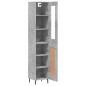 vidaXL Aparador de madera contrachapada gris hormigón 34,5x34x180 cm vidaXL Aparador de madera contrachapada gris hormigón 34,5x34x180 cm